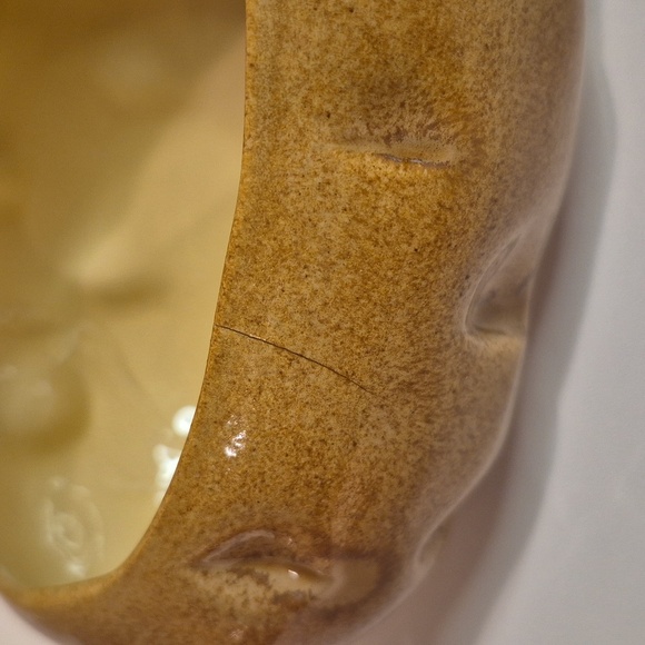 RUSTIC Handpainted Ceramic Baked Potato Serving Set With Salt and Pepper Shakers - Picture 15 of 16